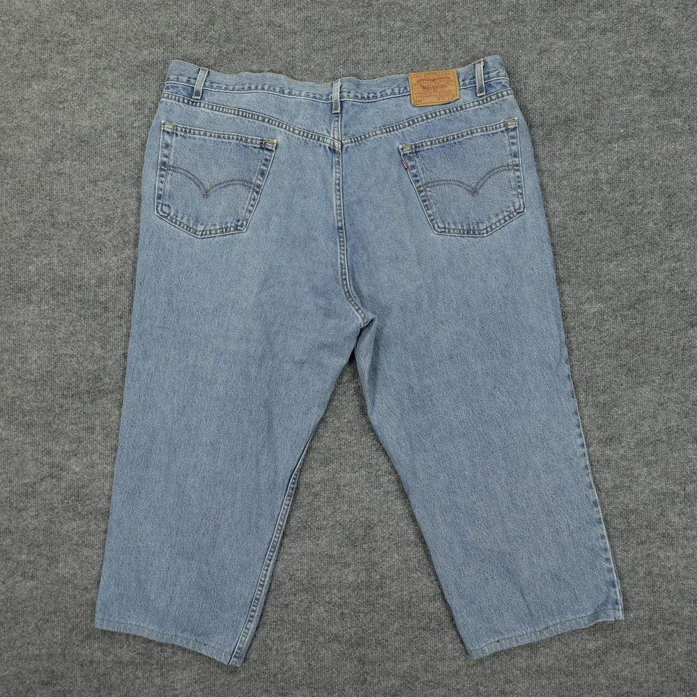 Vintage Levis 550 Jeans Mens 48x25 Blue Light Wash Relaxed Tapered Leg USA‎ Y2K